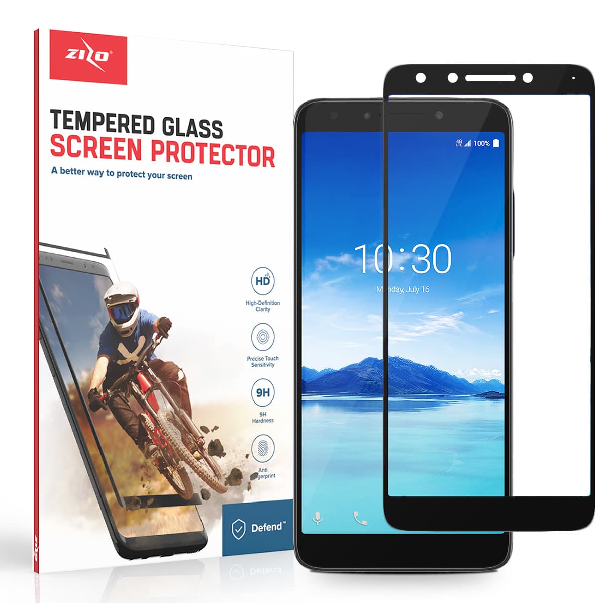 Zizo Full Glue Glass Compatible with iPhone XR//iPhone 11 Tempered Glass Screen Protector 0.33mm 9H Hardness