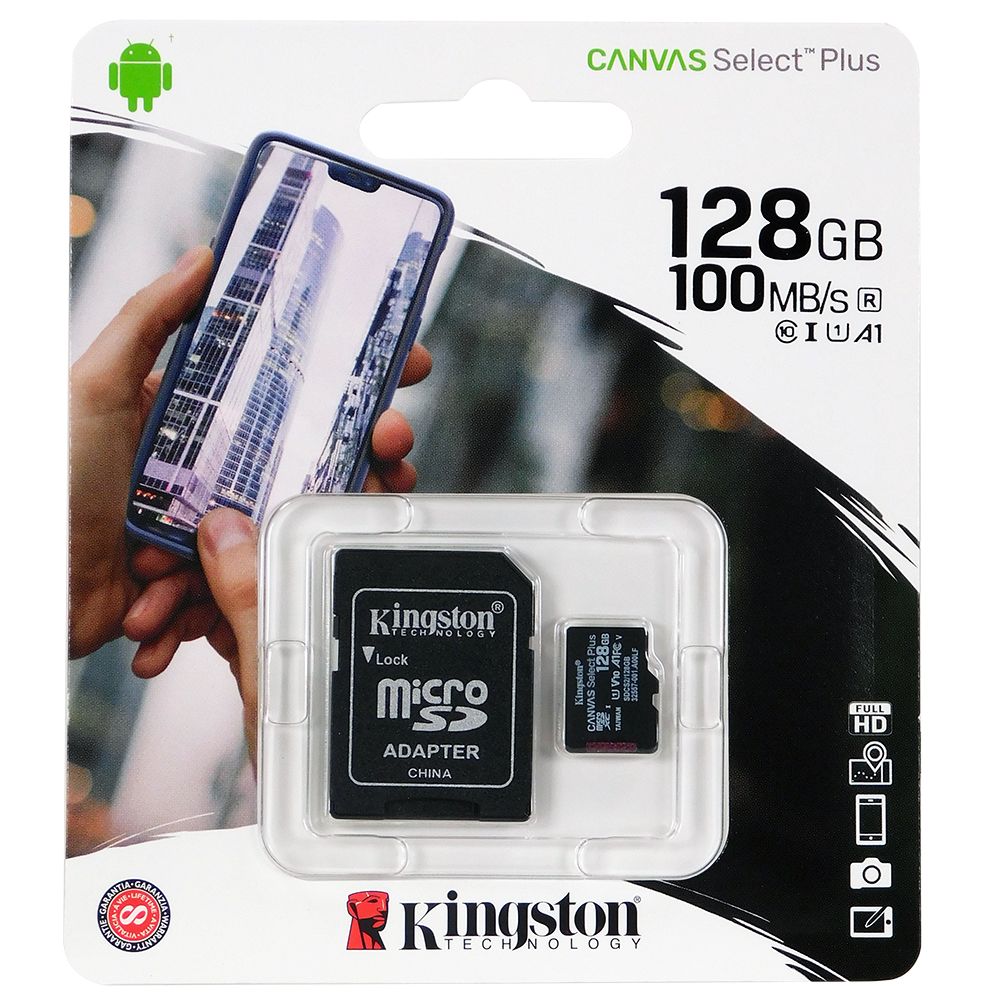 Kingston 128GB microSD Card + Adapter