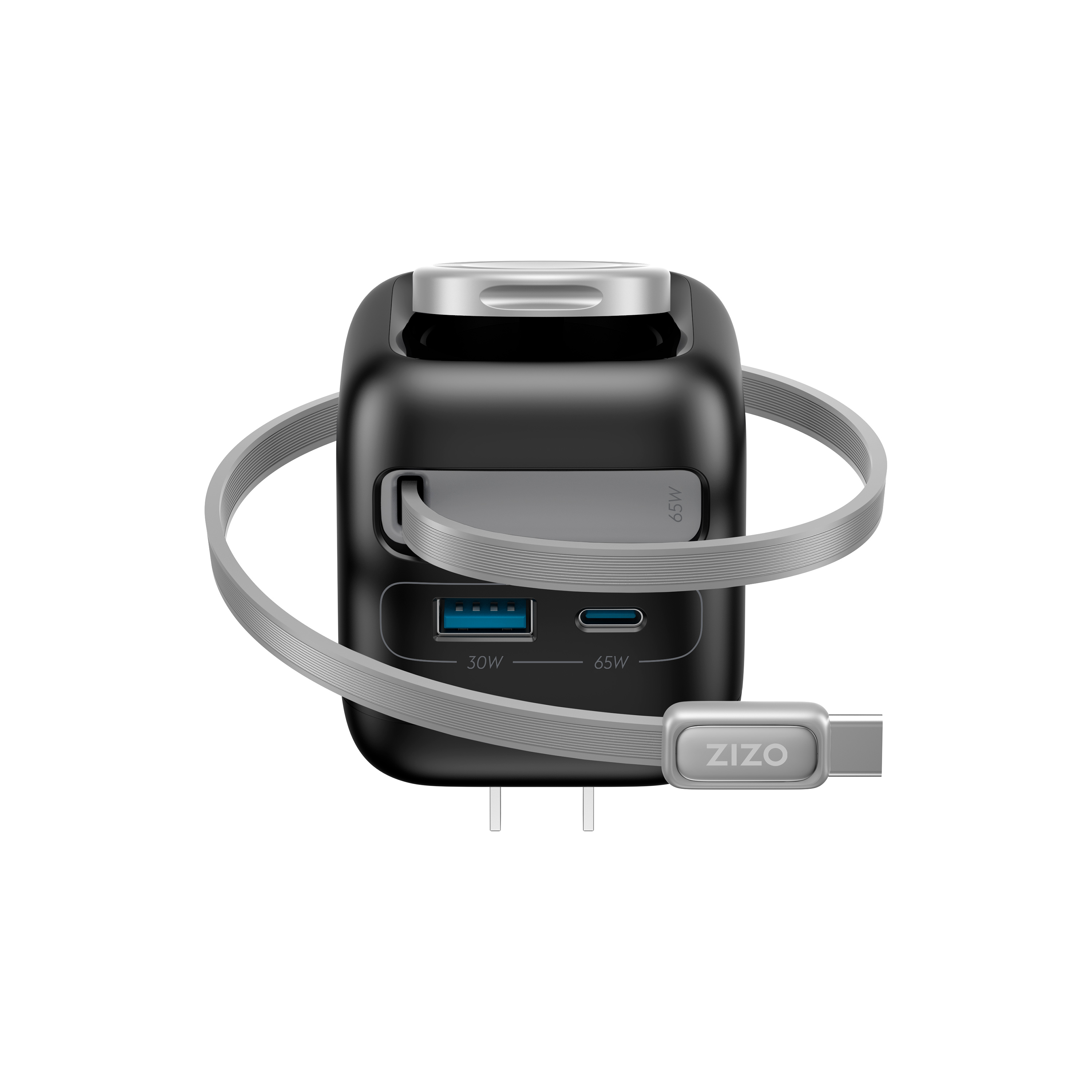 ZIZO PowerVault Cube 65W GaN Travel Charger with Smartwatch Dock